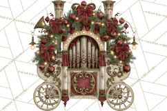 Christmas Circus Clipart, Vintage Christmas Circus PNG Product Image 4