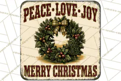 Vintage Christmas Metal Sign Clipart, Funny, Inspirational Product Image 4