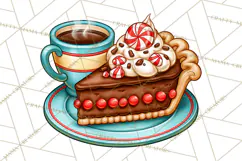 Cocoa Christmas Clipart, Chocolate Coffee Holiday PNG Product Image 4