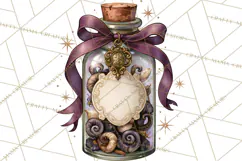 Vintage Witch Apothecary Clipart PNG, Halloween Magic Product Image 4