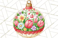 Multi Themed Christmas Ornament Clipart PNG Product Image 4