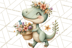 Cute Summer Dinosaur Clipart Sweet Treat Dino PNG Product Image 3