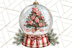 Peppermint Christmas Treasures Clipart PNG, Candy Cane Product Image 4