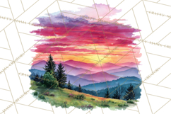 Watercolor Inspirational Landscape Backgrounds Product Image 4