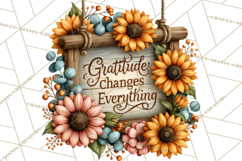 Inspirational Farmhouse Sunflower Clipart PNG Product Image 5