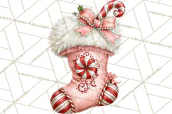 Peppermint Christmas Treasures Clipart PNG, Candy Cane Product Image 5