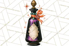 Vintage Witch Apothecary Clipart PNG, Halloween Magic Product Image 5