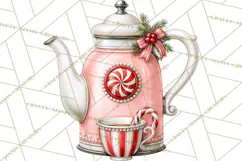 Peppermint Christmas Treasures Clipart PNG, Candy Cane Product Image 2