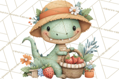 Cute Summer Dinosaur Clipart Sweet Treat Dino PNG Product Image 5