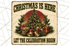 Vintage Christmas Metal Sign Clipart, Funny, Inspirational Product Image 2