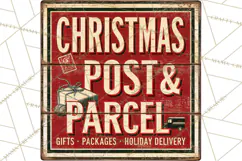 Vintage Christmas Signs Clipart PNG Product Image 2