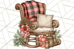 Buffalo Plaid Christmas PNG Clipart Product Image 3