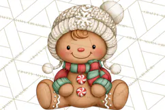 Downtown Gingerbread Town Characters Clipart PNG Product Image 2
