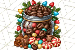Cocoa Christmas Clipart, Chocolate Coffee Holiday PNG Product Image 3