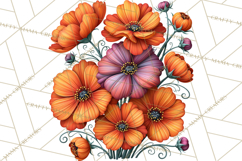 Halloween Floral Clipart PNG Spooky Flowers Images Product Image 2
