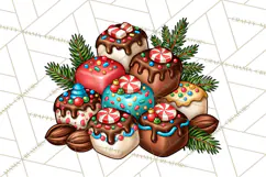 Cocoa Christmas Clipart, Chocolate Coffee Holiday PNG Product Image 2