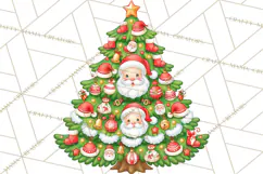 Multi Themed Christmas Trees Clipart PNG Product Image 2