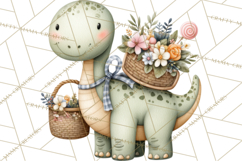 Cute Summer Dinosaur Clipart Sweet Treat Dino PNG Product Image 5