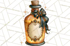 Vintage Witch Apothecary Clipart PNG, Halloween Magic Product Image 2