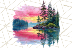 Watercolor Inspirational Landscape Backgrounds Product Image 5