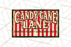 Vintage Christmas Signs Clipart PNG Product Image 2