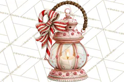 Peppermint Christmas Treasures Clipart PNG, Candy Cane Product Image 2