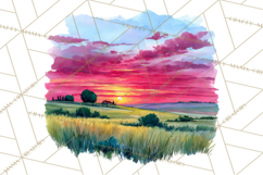 Watercolor Inspirational Landscape Backgrounds Product Image 2