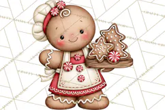 Downtown Gingerbread Town Characters Clipart PNG Product Image 3