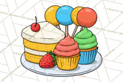 Birthday Party Clipart PNG Graphics, Birthday PNG Product Image 2