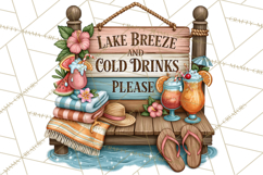 Lake Life Booze Clipart PNG Product Image 3