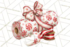 Peppermint Christmas Treasures Clipart PNG, Candy Cane Product Image 3