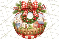 Multi Themed Christmas Ornament Clipart PNG Product Image 3