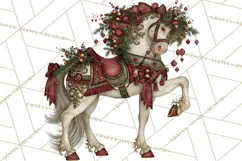 Christmas Circus Clipart, Vintage Christmas Circus PNG Product Image 3