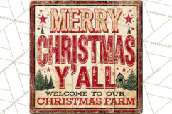 Vintage Christmas Signs Clipart PNG Product Image 3