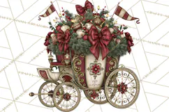 Christmas Circus Clipart, Vintage Christmas Circus PNG Product Image 4