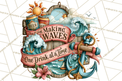 Lake Life Booze Clipart PNG Product Image 4
