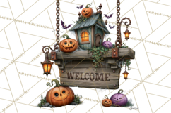 Halloween Graveyard Clipart PNG Product Image 4