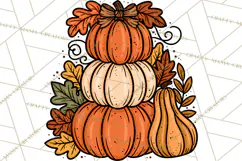 Cozy Fall Clipart PNG Autumn Harvest Illustrations Product Image 4
