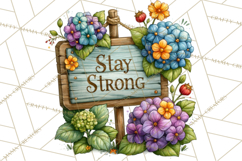 Heartfelt Inspirational Floral PNG Clipart Product Image 4