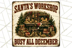 Vintage Christmas Metal Sign Clipart, Funny, Inspirational Product Image 4