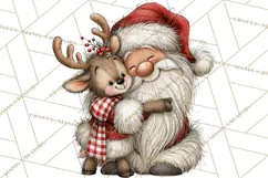 Santa Christmas Clipart, Cute Whimsical Santa PNG, Christmas Product Image 4