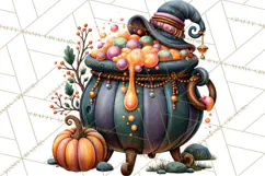 Halloween Floral Clipart PNG Spooky Flowers Images Product Image 4