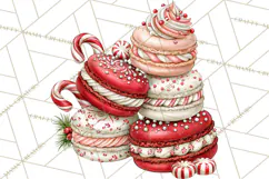 Peppermint Christmas Treasures Clipart PNG, Candy Cane Product Image 4