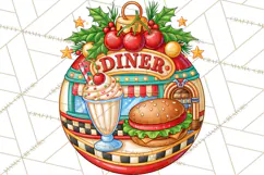 Multi Themed Christmas Ornament Clipart PNG Product Image 4
