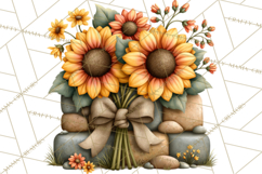 Inspirational Farmhouse Sunflower Clipart PNG Product Image 4