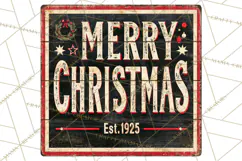 Vintage Christmas Signs Clipart PNG Product Image 4