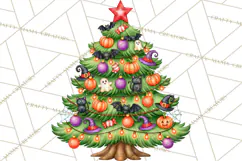 Multi Themed Christmas Trees Clipart PNG Product Image 4