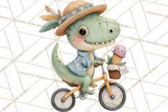 Cute Summer Dinosaur Clipart Sweet Treat Dino PNG Product Image 3