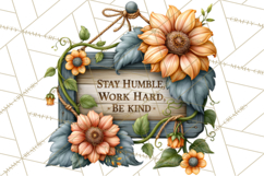 Inspirational Farmhouse Sunflower Clipart PNG Product Image 5