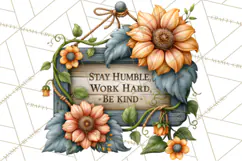 Inspirational Farmhouse Sunflower Clipart PNG Product Image 5